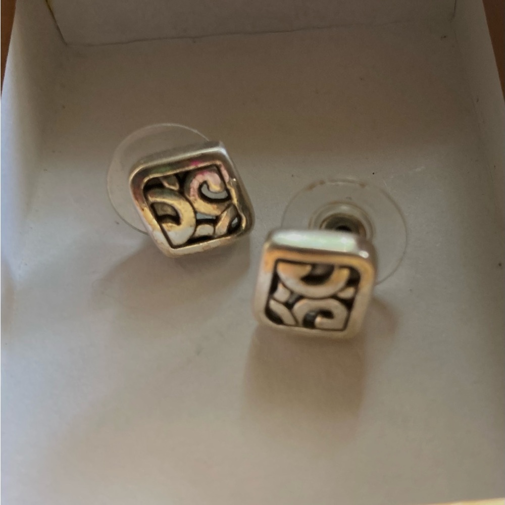 Silver stud earring